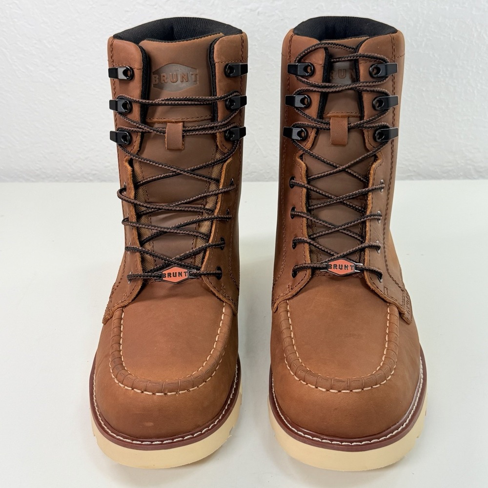 Brunt Marin 8" Soft Toe Boots Mens Size 10.5 Brown Waterproof Work Safety ASTM - Picture 2 of 9